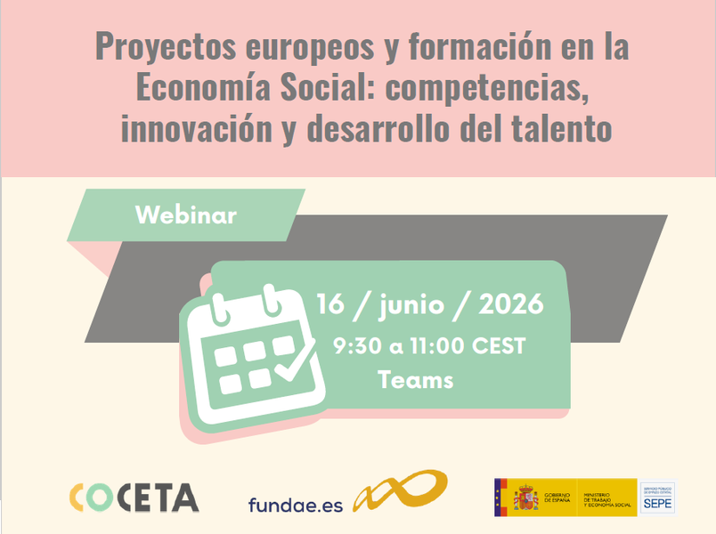 Seminari web “Projectes europeus i formació en l'Economia Social: competències, innovació i desenvolupament del talent”